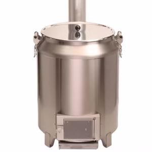 Vedeldad vattenvärmare WH80 – 80 liters vattenvärmare för fält och beredskap